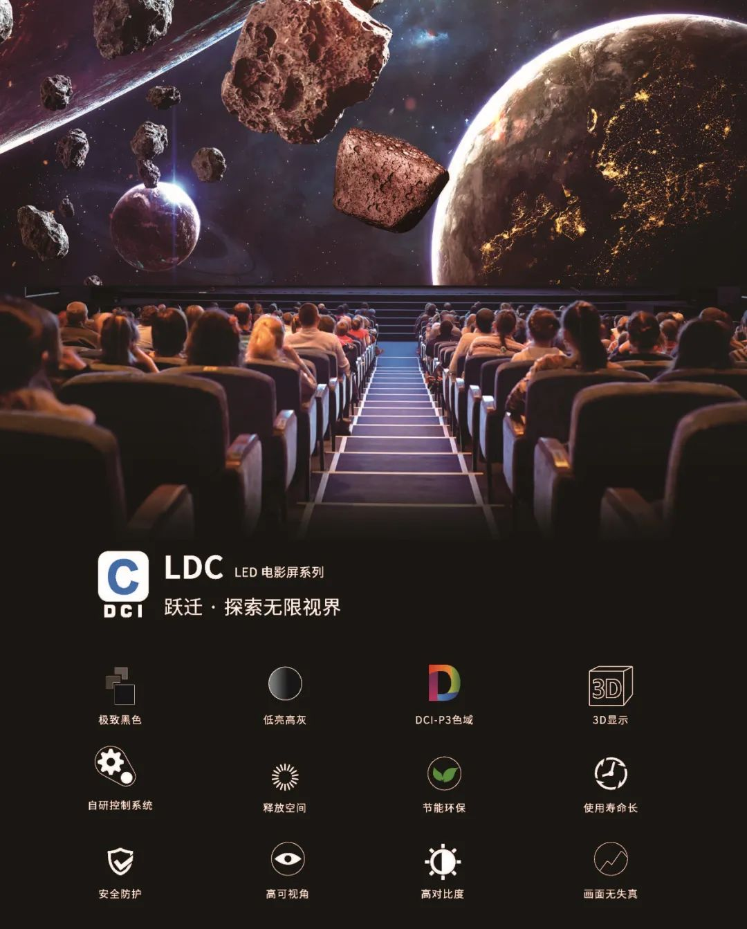 “自研+合作”全面开花，金年金字招牌成业内LED电影屏通过DCI认证最多企业